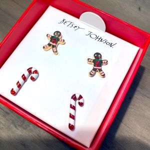 Betsey Johnson 2 pair Gingerbread and Candy Cane